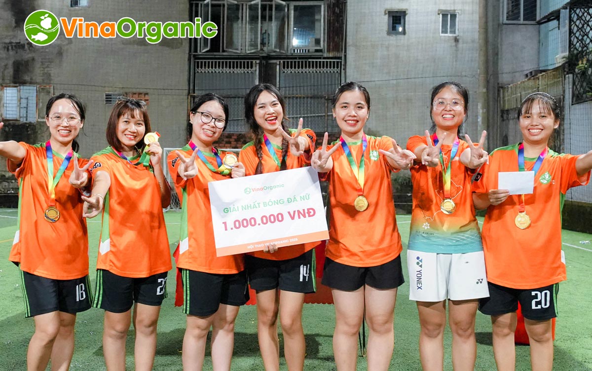 Khép lại Giải bóng đá Nam & Nữ - Hội Thao VinaOrganic 2025, đầy sôi động và nhiệt huyết khi có sự tham gia tất cả CBNV ở các phòng ban