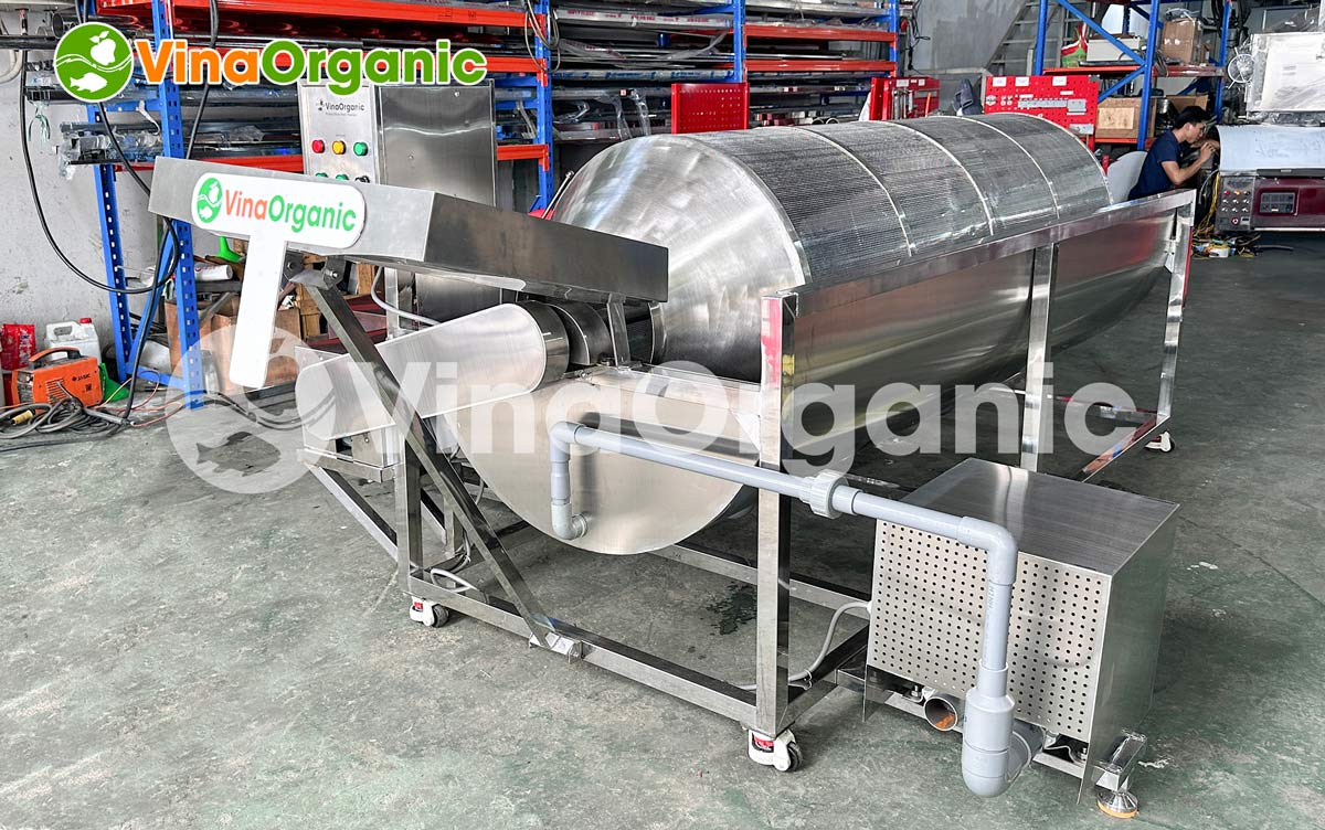 RBT300X - Máy rửa dược liệu dạng lồng xoay, rửa nông sản, thủy sản nhanh chóng, chất lượng. Liên hệ Hotline/Zalo 0975299798 – 0938299798.