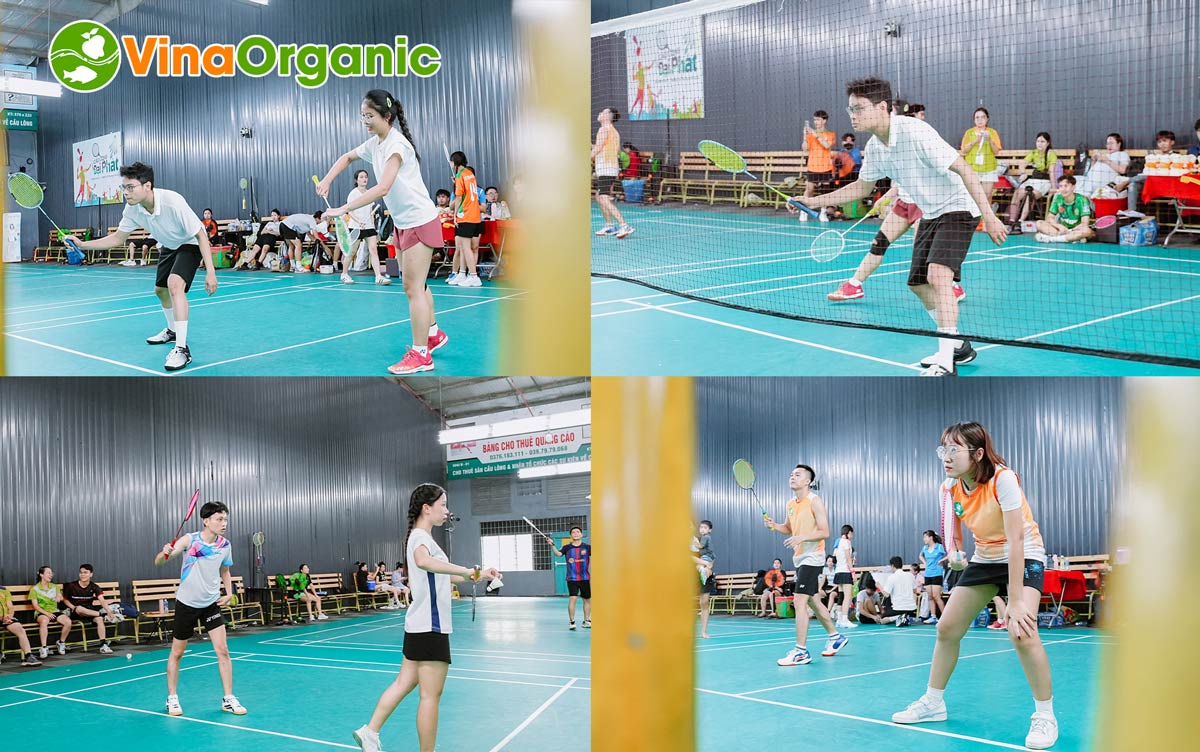 Để hoàn thành chuỗi Hội Thao VinaOrganic, toàn thể CBNV tiếp tục đến với môn thi cuối - Giải cầu lông Đôi nam nữ.