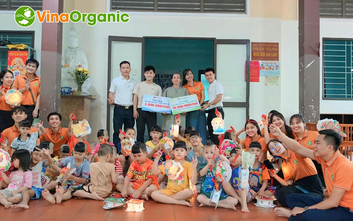 VinaOrganic đã tổ chức chương trình thiện nguyện “Trung thu yêu thương” tại Mái ấm An Lạc, thuộc chùa Pháp Tánh