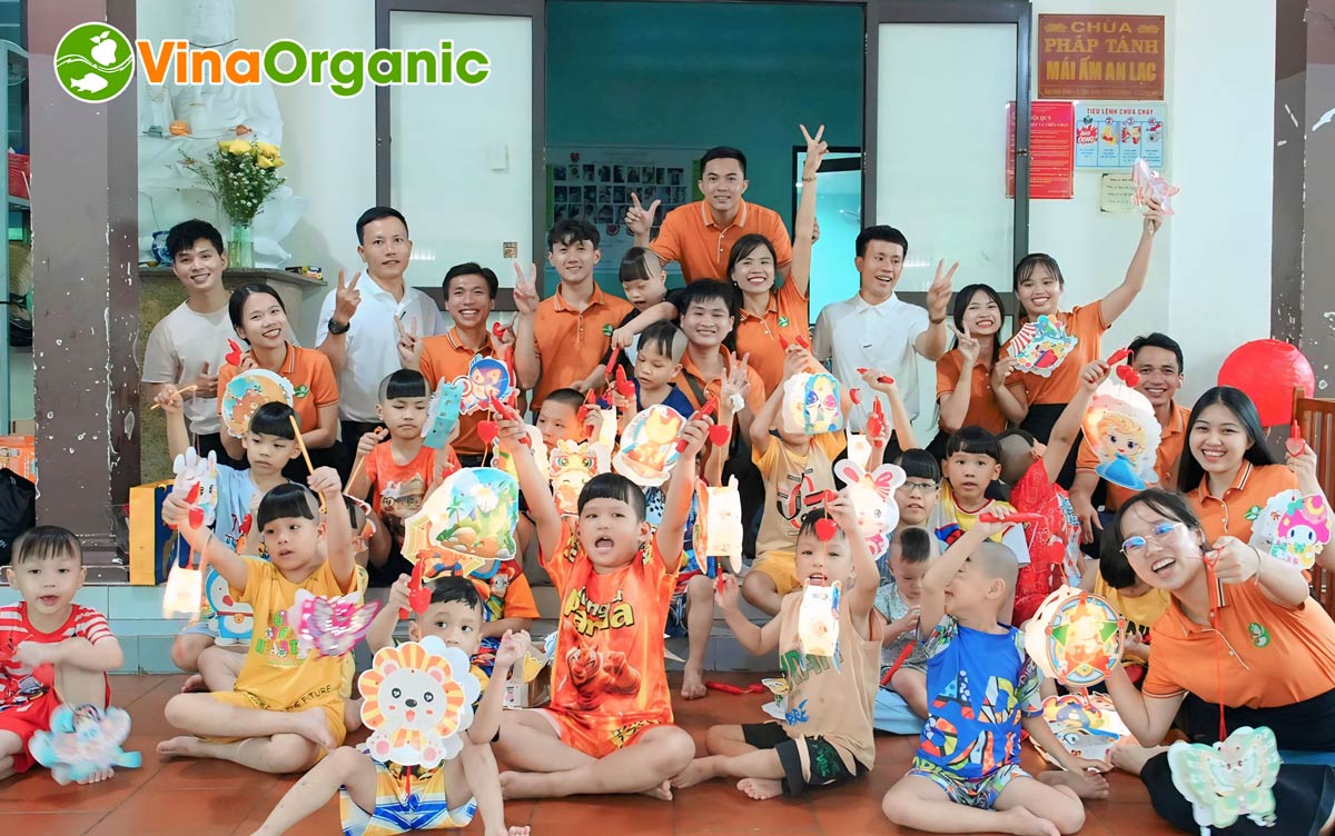VinaOrganic đã tổ chức chương trình thiện nguyện “Trung thu yêu thương” tại Mái ấm An Lạc, thuộc chùa Pháp Tánh