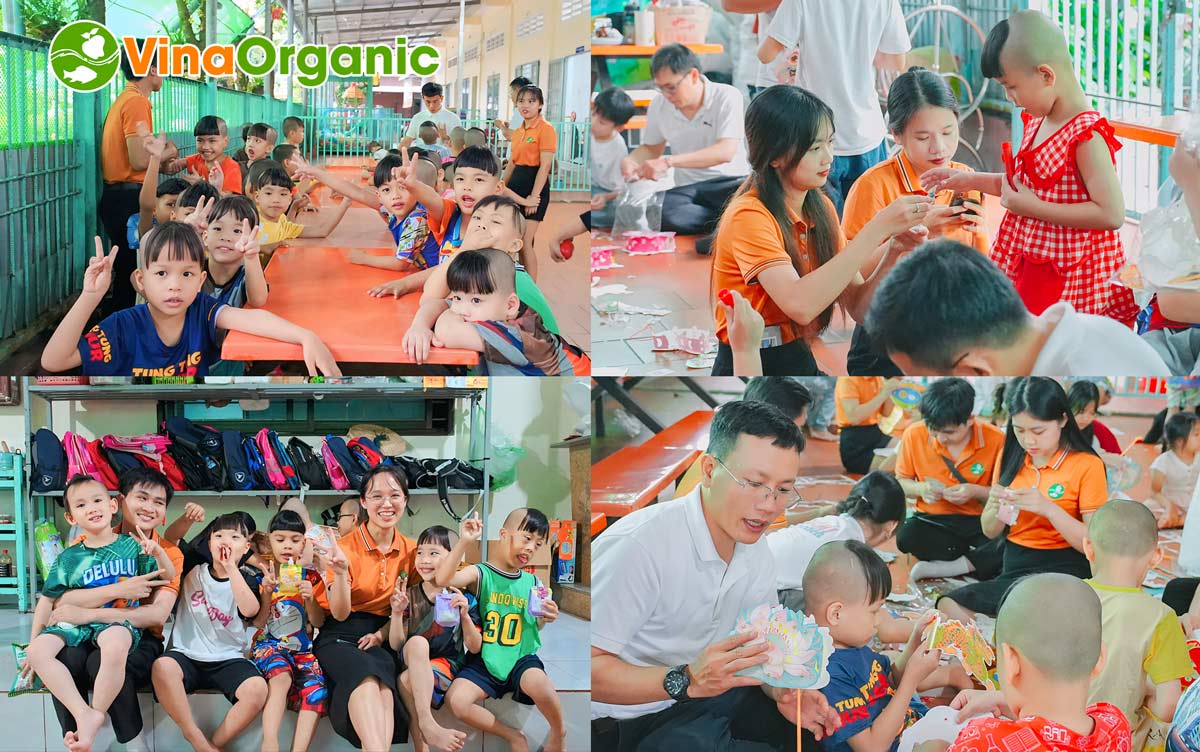 VinaOrganic đã tổ chức chương trình thiện nguyện “Trung thu yêu thương” tại Mái ấm An Lạc, thuộc chùa Pháp Tánh