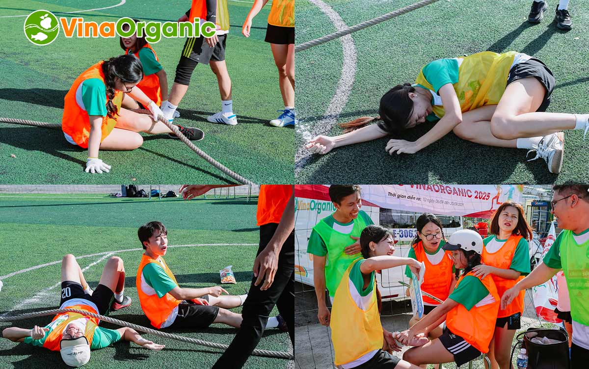 VinaOrganic lại tiếp tục trở lại đường đua với môn thi Kéo co và ba môn phối hợp - một trong những môn thi của chuỗi hội thao VinaOrganic.