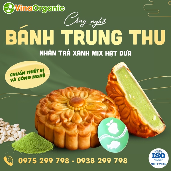 Chuyển giao công nghệ Bánh Trung thu trà xanh mix hạt dưa mới lạ, sáng tạo