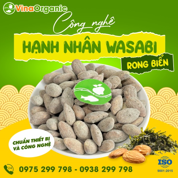 Chuyển giao công nghệ Hạnh nhân vị Wasabi Rong biển cay nồng, giòn rụm
