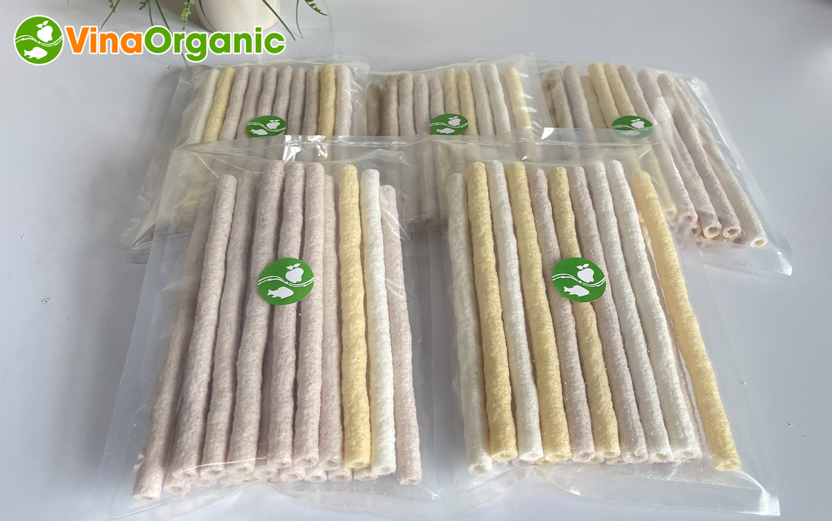 VinaOrganic cung cấp dây chuyền sản xuất bánh ống gạo giòn xốp, năng suất cao, đảm bảo an toàn thực phẩm. Liên hệ Hotline 0975299798 0938299798