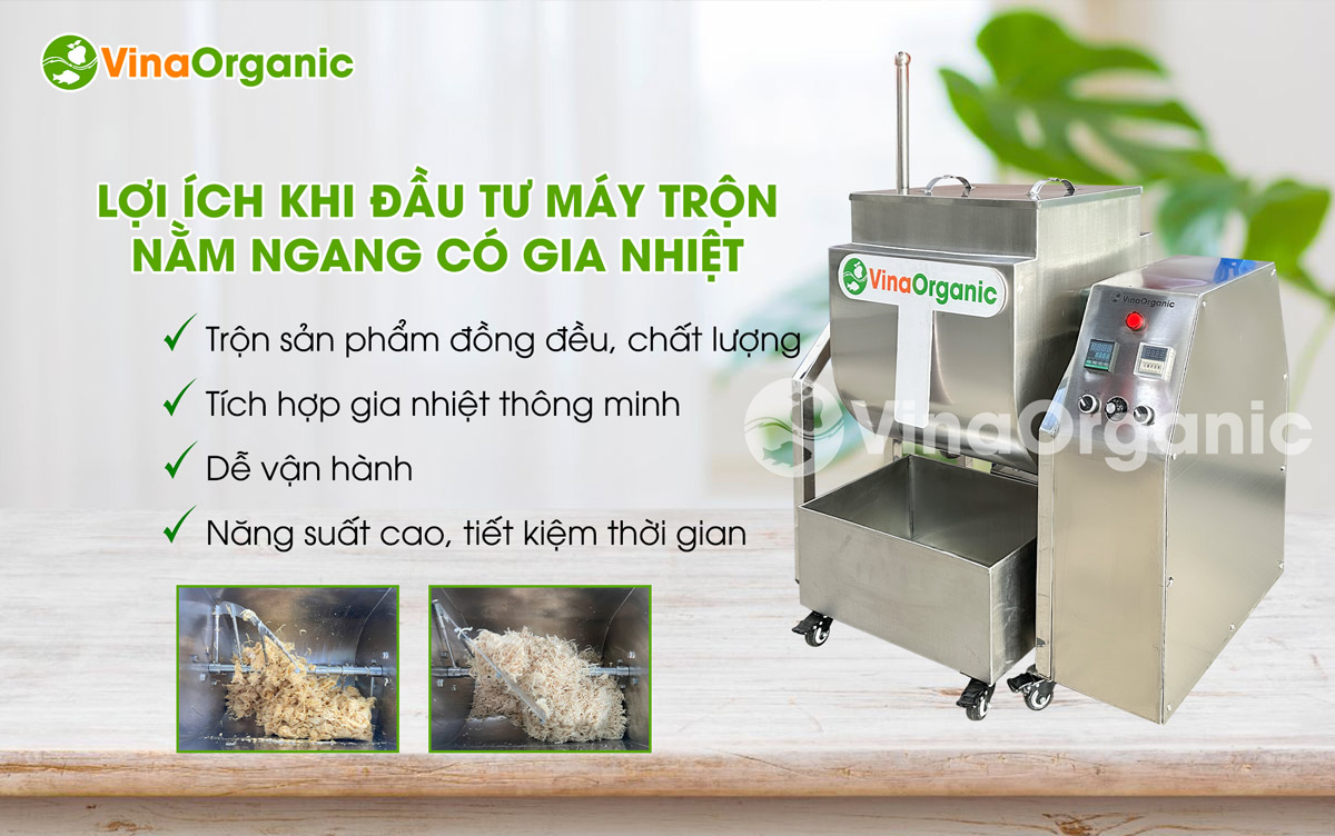 MTN050H - Máy trộn nằm ngang 50L có gia nhiệt sao khô gà, khô bò, chà bông chất lượng . Liên hệ ngay số Hotline/Zalo 0938299798 - 0975299798 để được tư vấn!