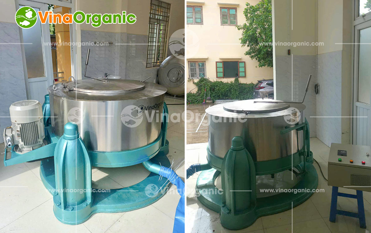 VinaOrganic bàn giao và lắp đặt máy ly tâm 80–120kg tại TP. HCM. Hỗ trợ vận hành tận nơi, dịch vụ tận tâm, đảm bảo chất lượng sản xuất.