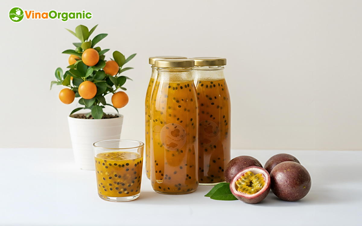 VinaOrganic chuyển giao công nghệ nước ép chanh dây cô đặc chân không giữ nguyên màu, hương vị, dinh dưỡng. Liên hệ Hotline/Zalo 0938299798 – 0975299798