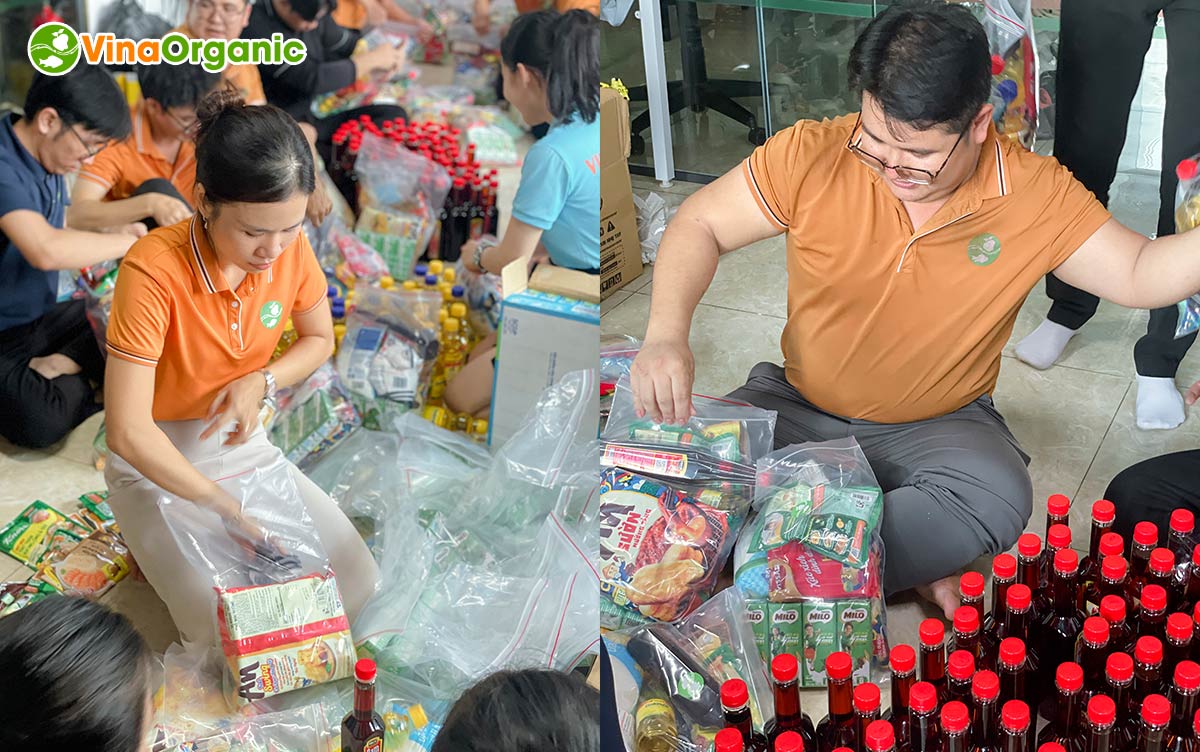 Với tinh thần “lá lành đùm lá rách”, đại gia đình VinaOrganic cùng nhau sẻ chia và lan tỏa yêu thương, hướng về miền Trung thân thương!