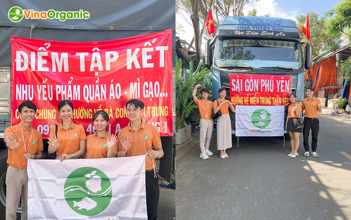 Với tinh thần “lá lành đùm lá rách”, đại gia đình VinaOrganic cùng nhau sẻ chia và lan tỏa yêu thương, hướng về miền Trung thân thương!