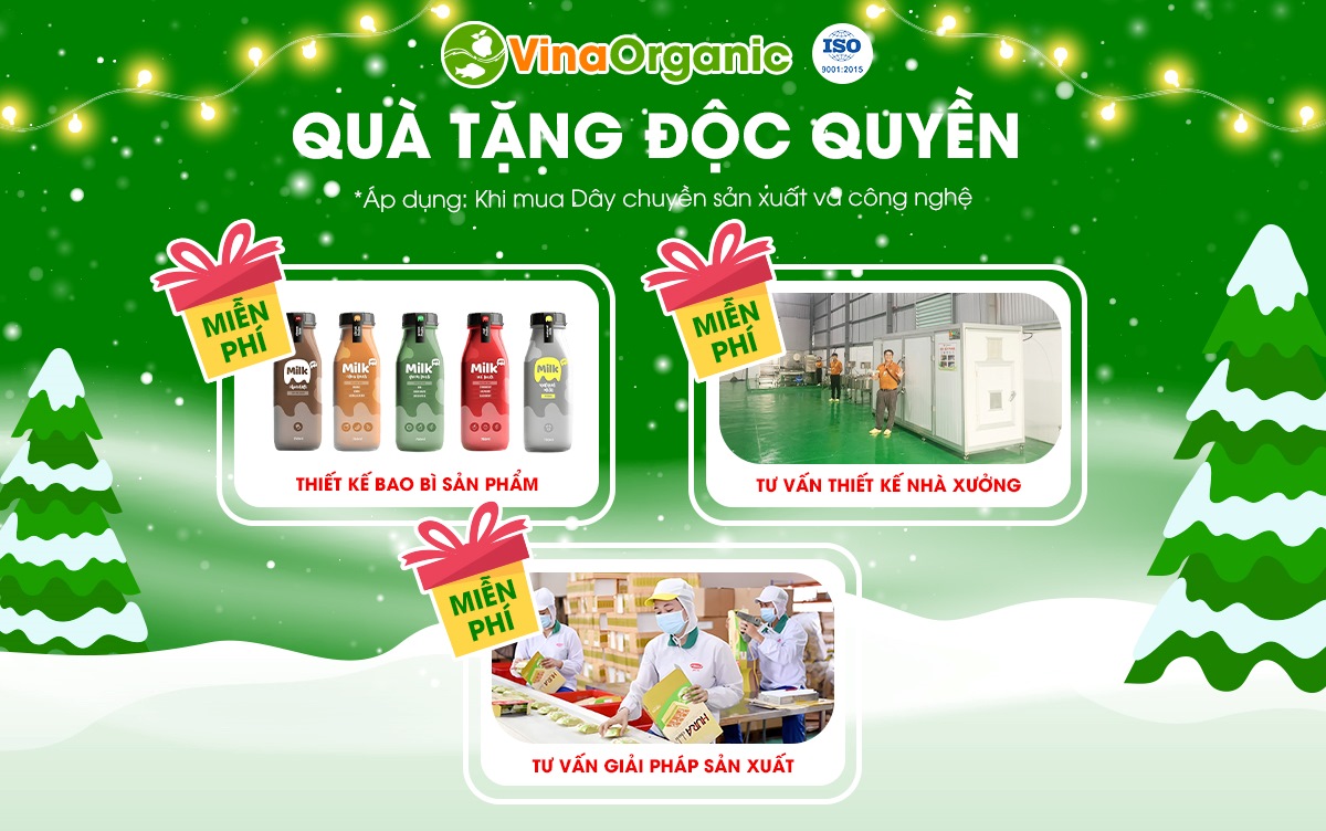 Nhằm tiếp thêm động lực cho hành trình ấy, VinaOrganic gửi đến Quý khách hàng chương trình ưu đãi lớn duy nhất trong tháng 12 này.