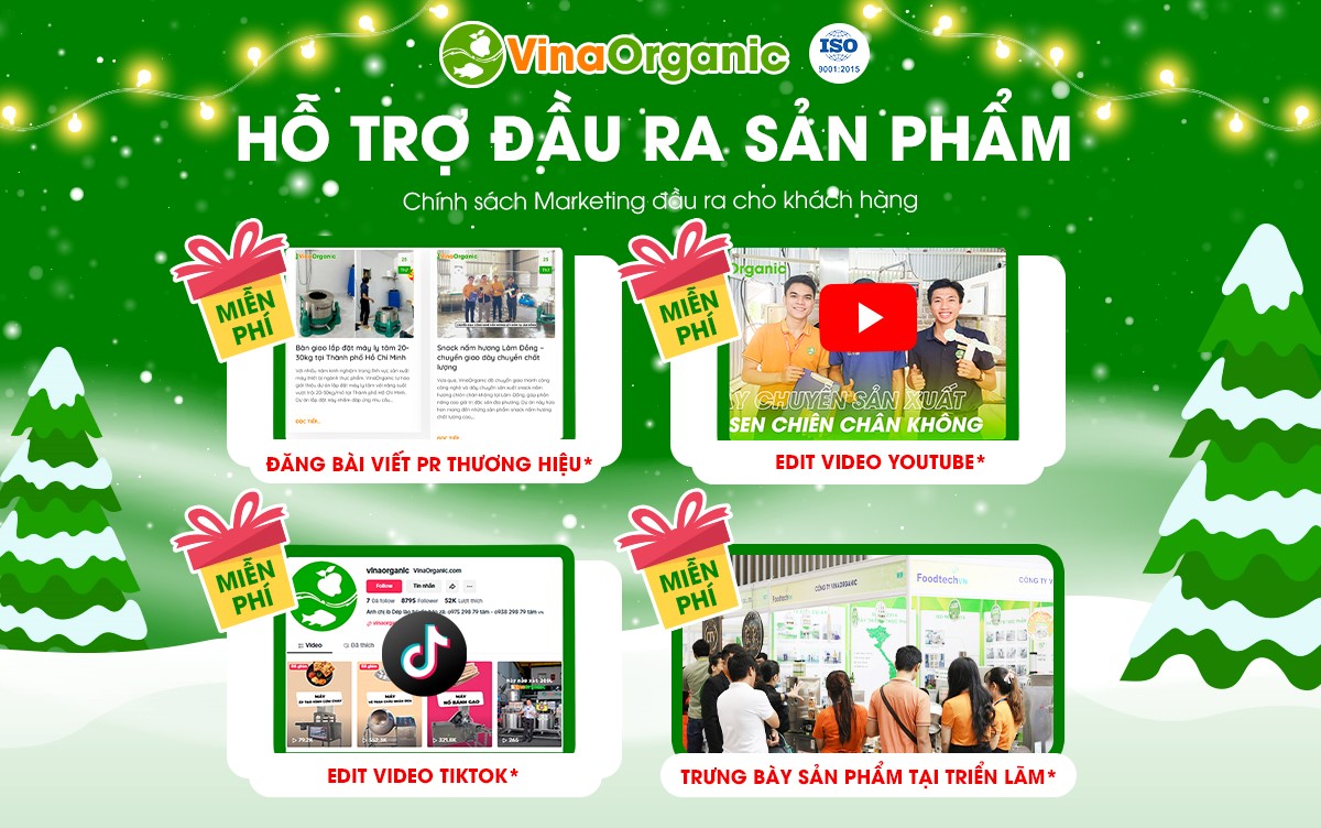 Nhằm tiếp thêm động lực cho hành trình ấy, VinaOrganic gửi đến Quý khách hàng chương trình ưu đãi lớn duy nhất trong tháng 12 này.