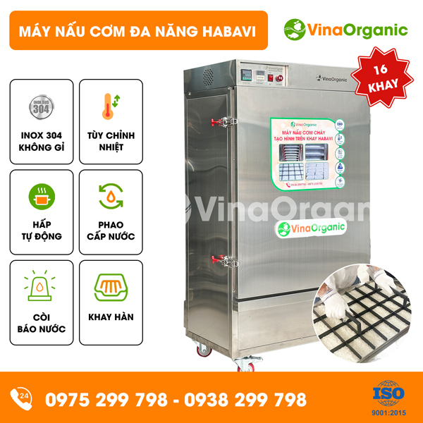HB1646 - Máy nấu cơm cháy tạo hình trên khay Habavi 16 khay