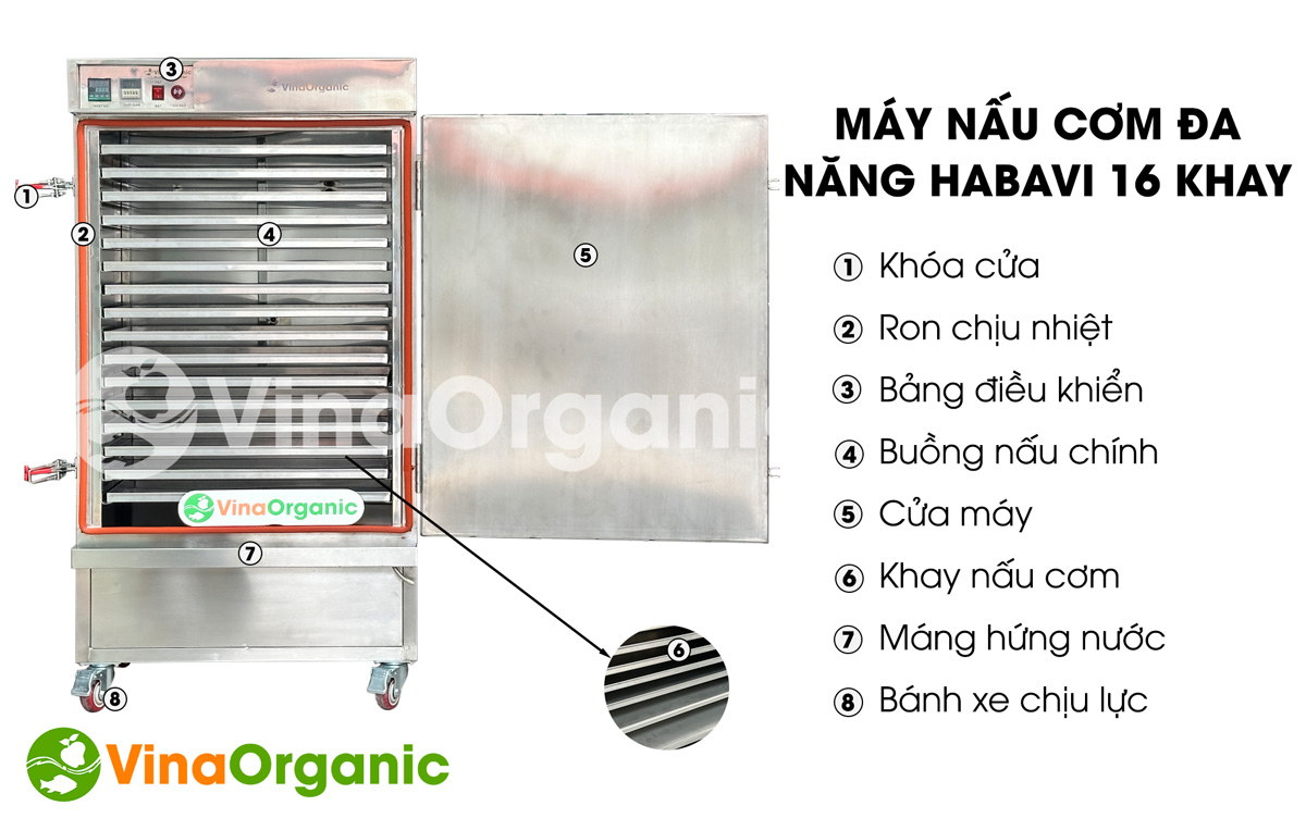 HB1646 - Máy nấu cơm cháy tạo hình trên khay Habavi 16 khay chuyên dụng cho hấp cơm làm cơm cháy chà bông... Hotline/Zalo: 0938299798 – 0975299798