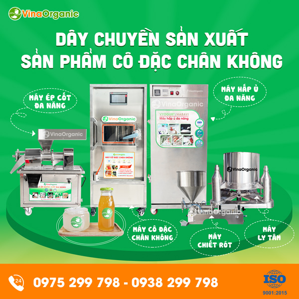 Dây chuyền sản xuất sản phẩm cô đặc chân không chất lượng, giữ trọn màu sắc