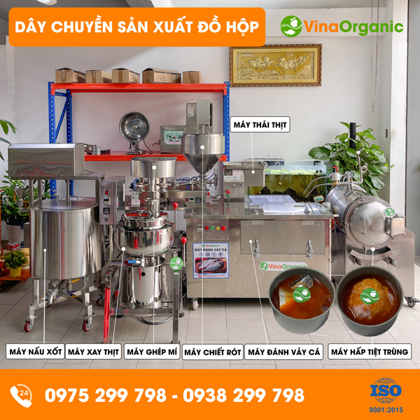 Dây chuyền sản xuất sản phẩm đồ hộp thơm ngon, bảo quản lâu dài