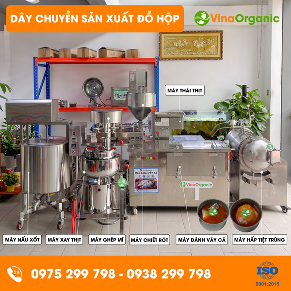 Dây chuyền sản xuất sản phẩm đồ hộp thơm ngon, bảo quản lâu dài