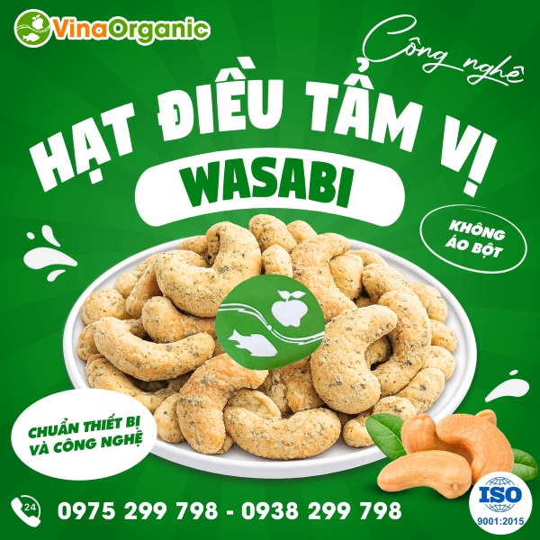 Chuyển giao công nghệ hạt điều wasabi không áo bột cay nồng, thơm ngon