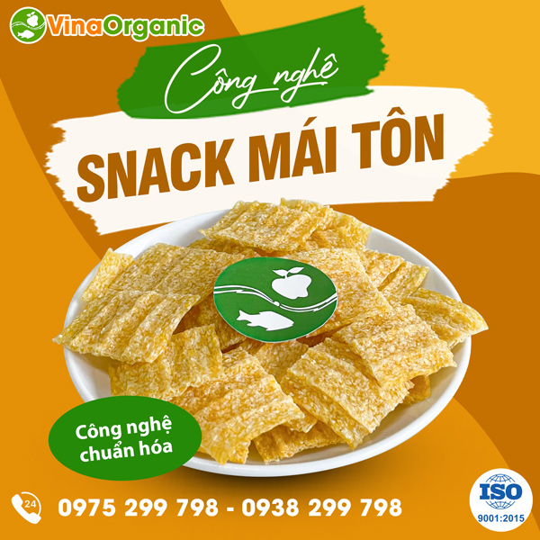 Chuyển giao công nghệ Snack mái tôn (ép đùn, chiên) giòn rụm, thơm ngon