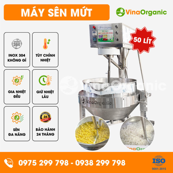 CSN05 - Máy sên mứt 50 lít, sên mứt dừa, mứt khóm