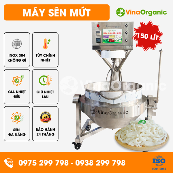 CSN20 - Máy sên mứt 150 lít làm mứt dừa mứt trái cây