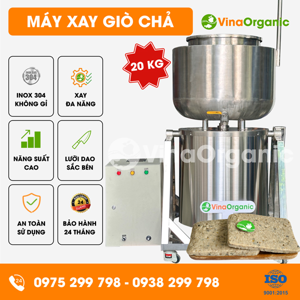 MGC20 - Máy xay giò chả 20kg, xay thịt làm giò chả nhanh chóng, chất lượng