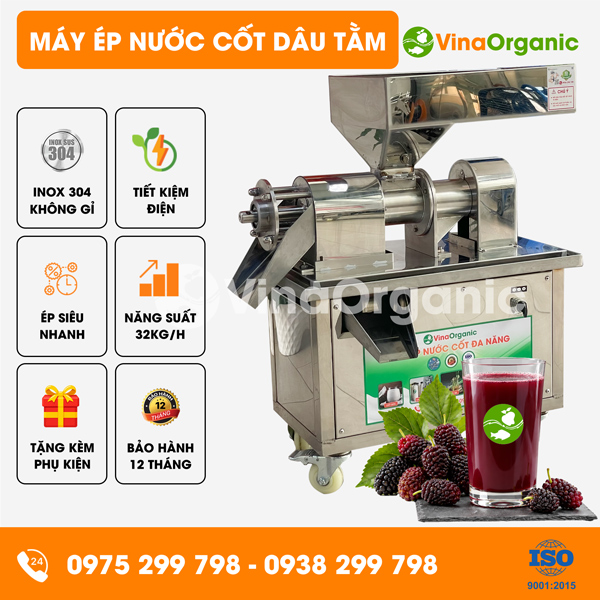EDN001 - Máy ép nước cốt dâu tằm, năng suất 32kg/h