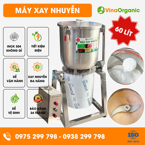MXN060 - Máy xay nhuyễn 60L, xay nhuyễn muối, đường